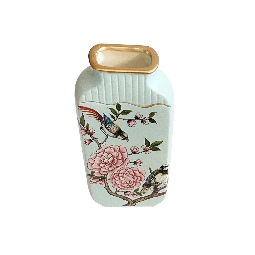 Home Decor Table Top Abstract Print Ceramic Vase Set of 3 Pcs 16*16/12*25/21.5 cm