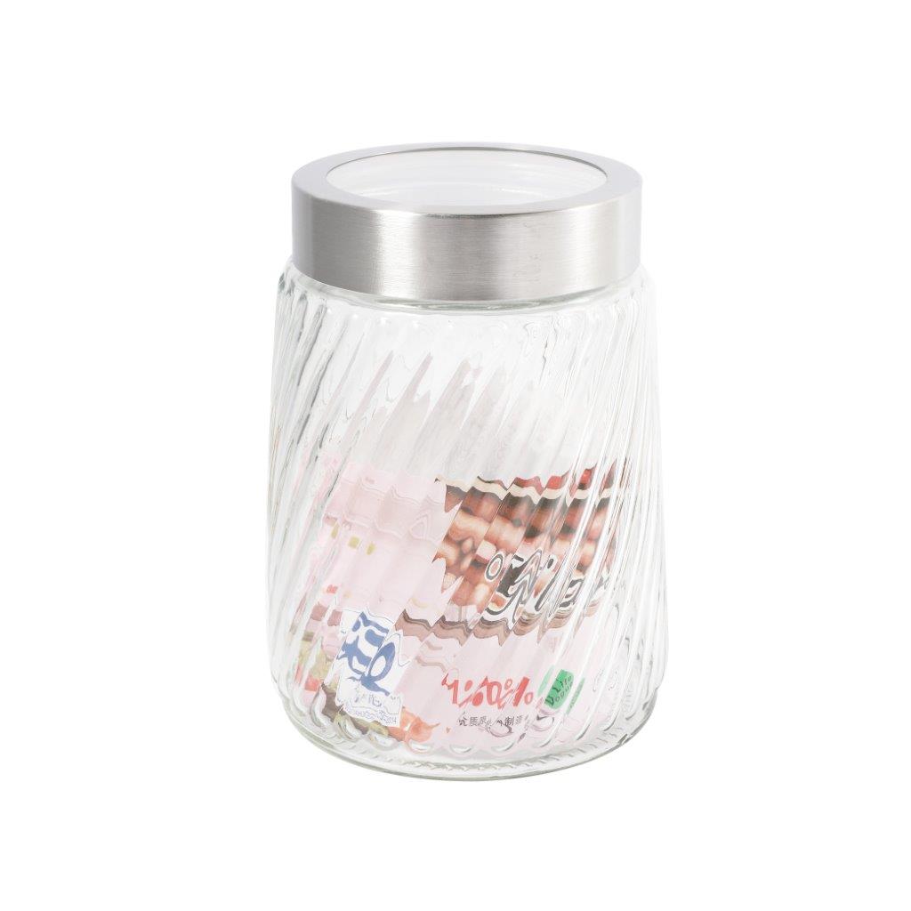 Glass Canister Set of 3 Pcs 10*12.5/10*16/10*20.5 cm