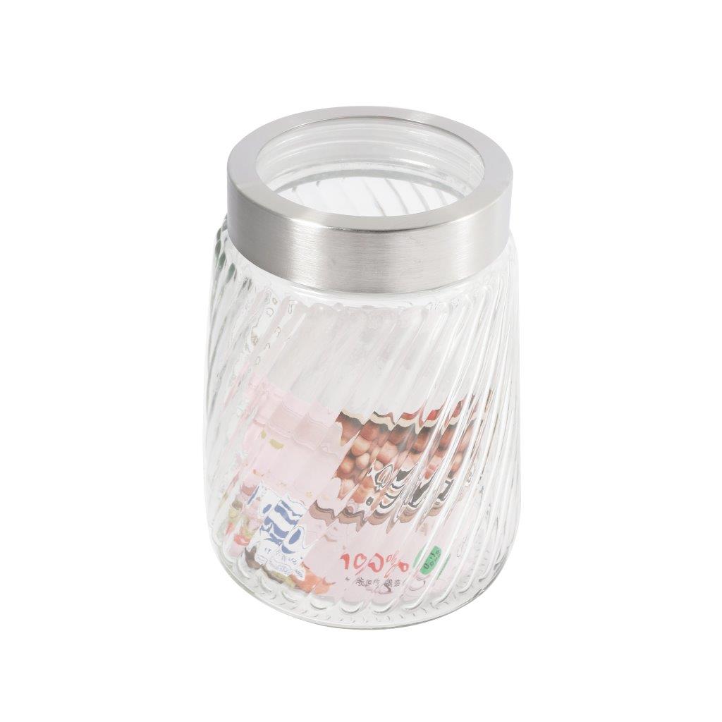 Glass Canister Set of 3 Pcs 10*12.5/10*16/10*20.5 cm