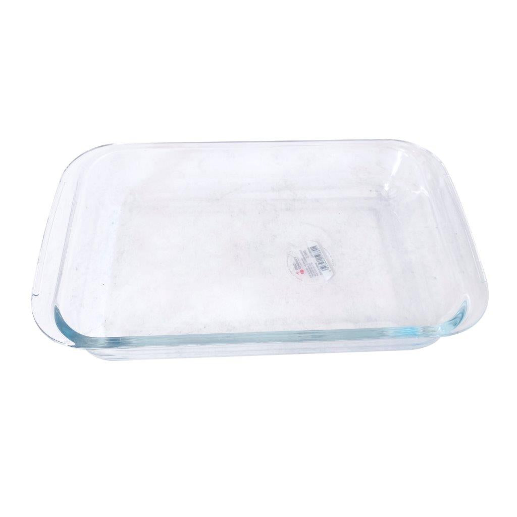 Heat Resistant Rectangle Glass Baking Dish Set of 3 Pcs 3+2.2+1L