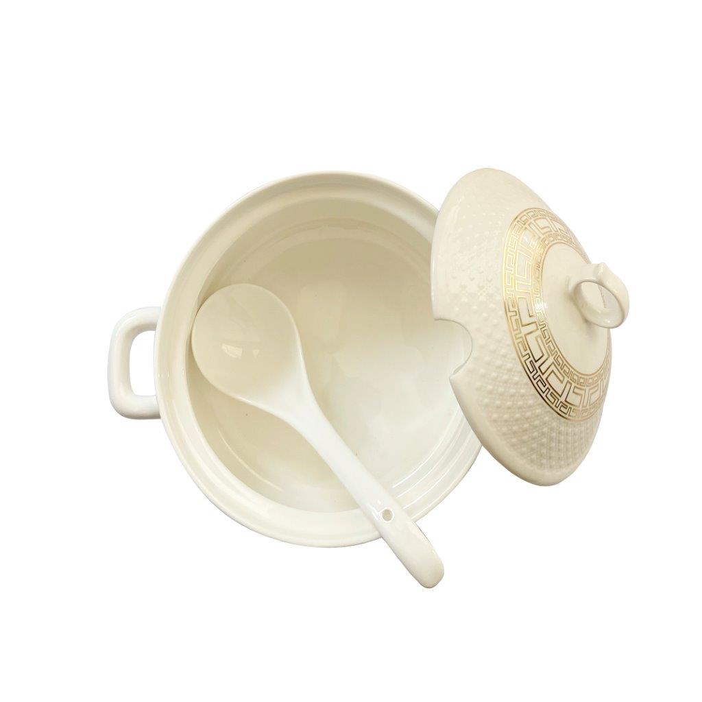 Ceramic Tea Cup with Kettle and Serving Tray Set of 8 Pcs ** 8*9/10*24/40.5*24 cm
