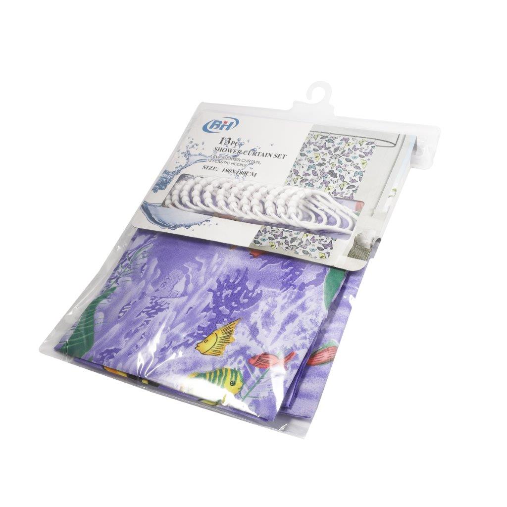 Bathroom Accessories Plastic Abstract Pattern Shower Curtain 1.8*1.8 m