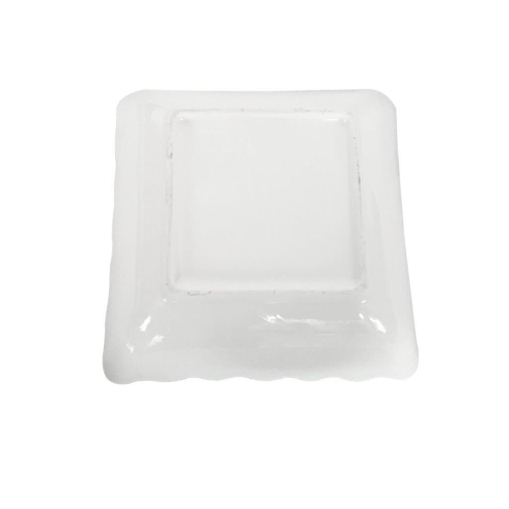 White Ceramic Gold Rim Tableware Rectangular Serving Dish Bowl 20.5X20.5X7.5 cm