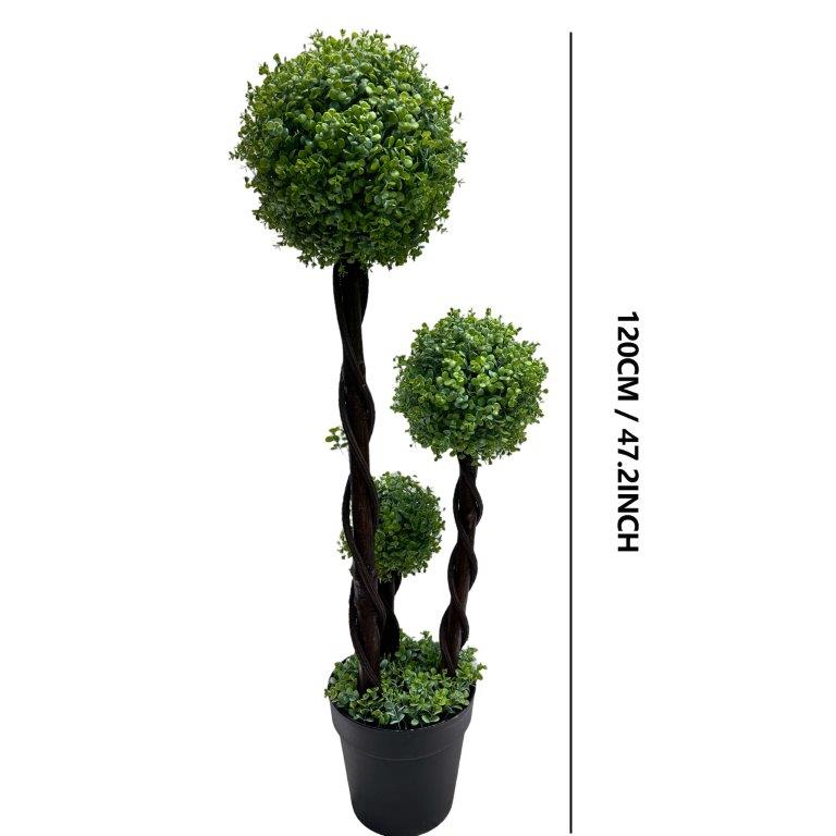 Realistic Touch Artificial Plant Flower Pot Home Interior Deco 120 cm 3 heads