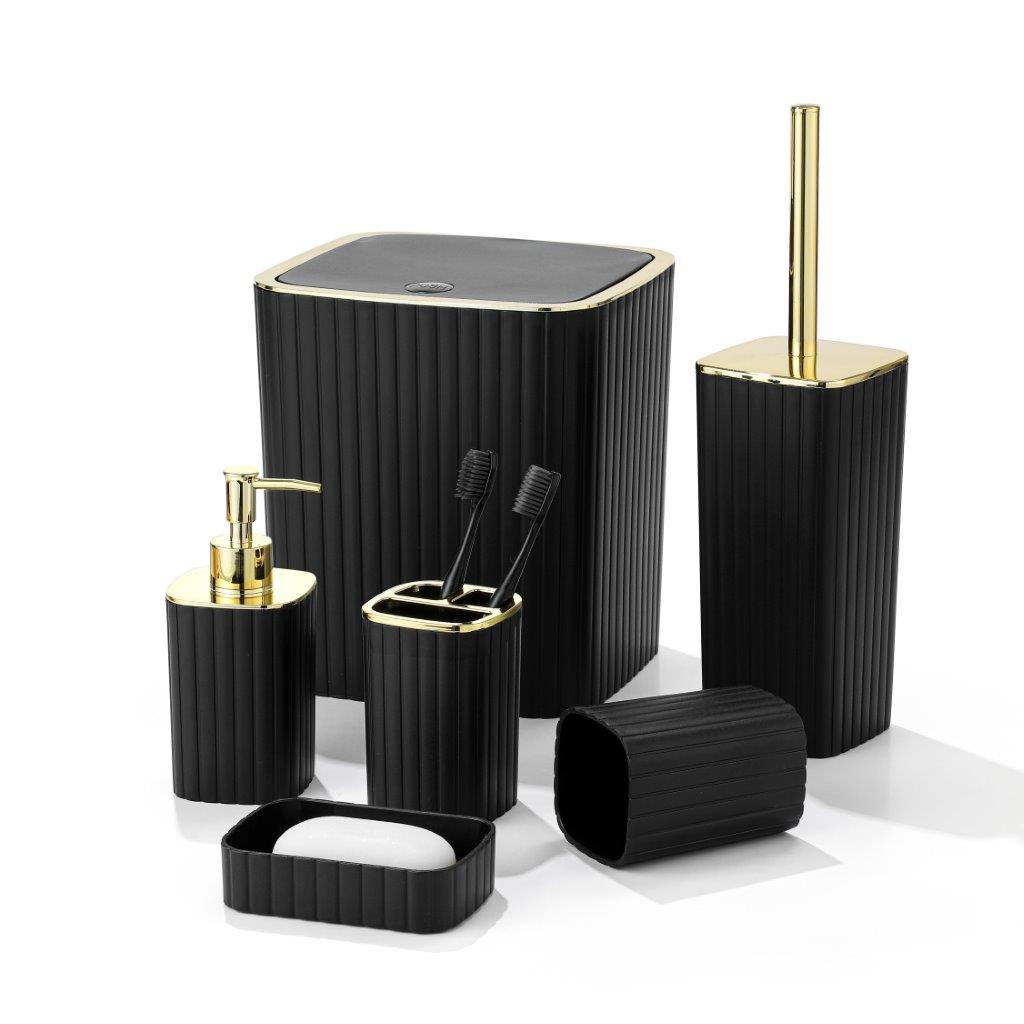 Complete Bathroom Accessories Soap Dispenser Toothbrush Holder Set of 6 Pcs**
