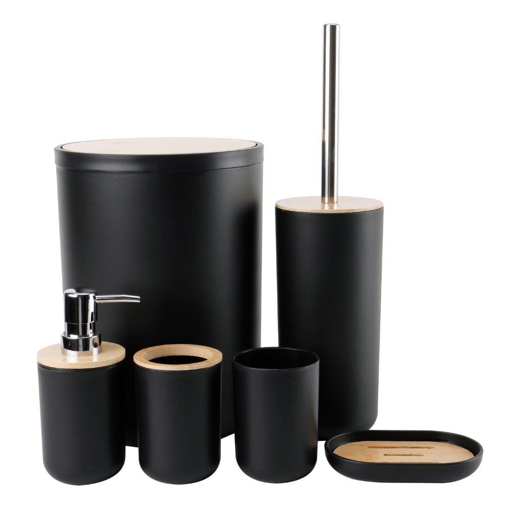 Complete Bathroom Accessories Soap Dispenser Toothbrush Holder Set of 6 Pcs**