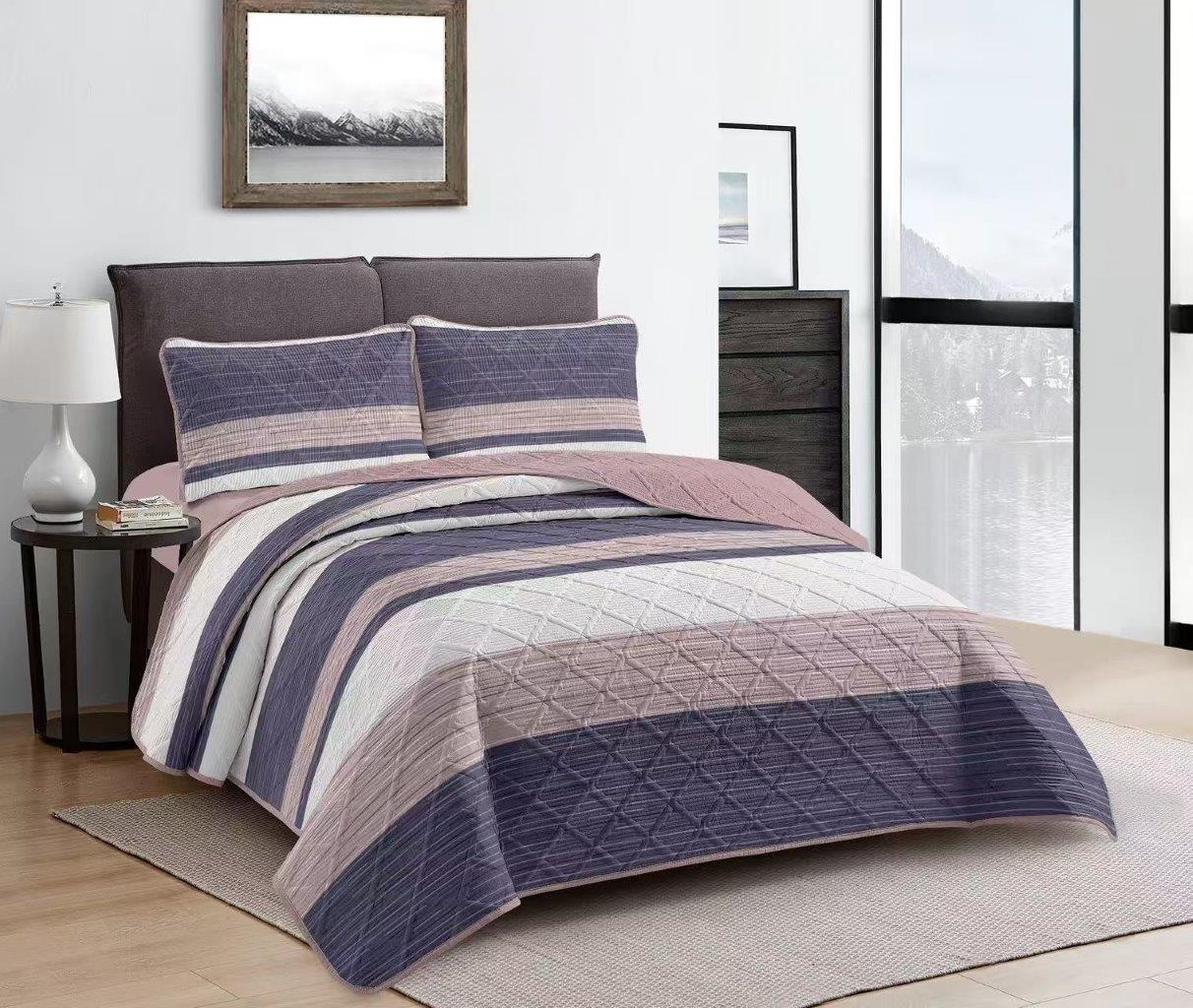 Elegant Design Comforter Bedspread Bedding Set Bed Cover with Pillowcase Set of 3 pcs Bed Cover 220*240 cm Pillowcase 50*70 cm