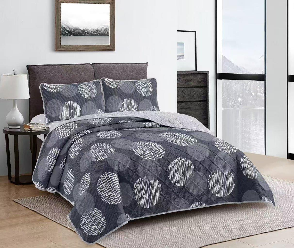 Elegant Design Comforter Bedspread Bedding Set Bed Cover with Pillowcase Set of 3 pcs Bed Cover 220*240 cm Pillowcase 50*70 cm