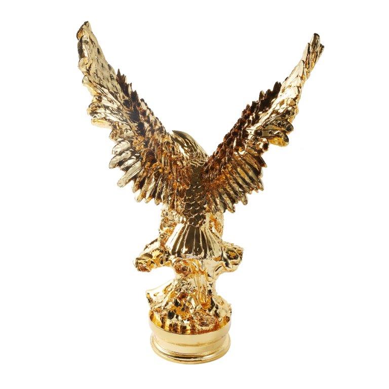 Gold Sculpture Statue Resin Figurine Eagle H 72 cm