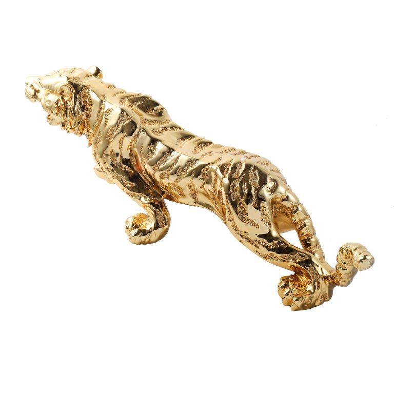 Gold Sculpture Statue Resin Figurine Tiger 78*20*28 cm