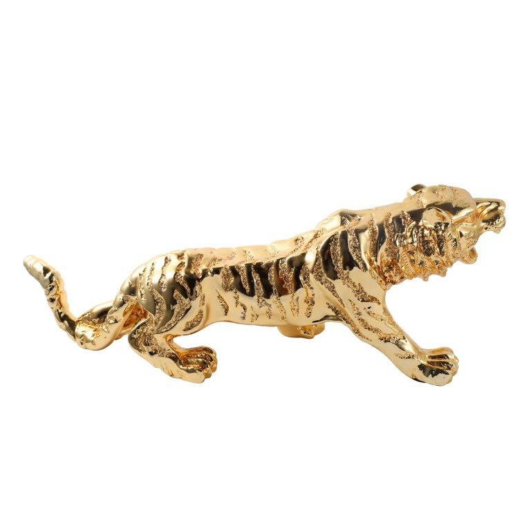 Gold Sculpture Statue Resin Figurine Tiger 78*20*28 cm