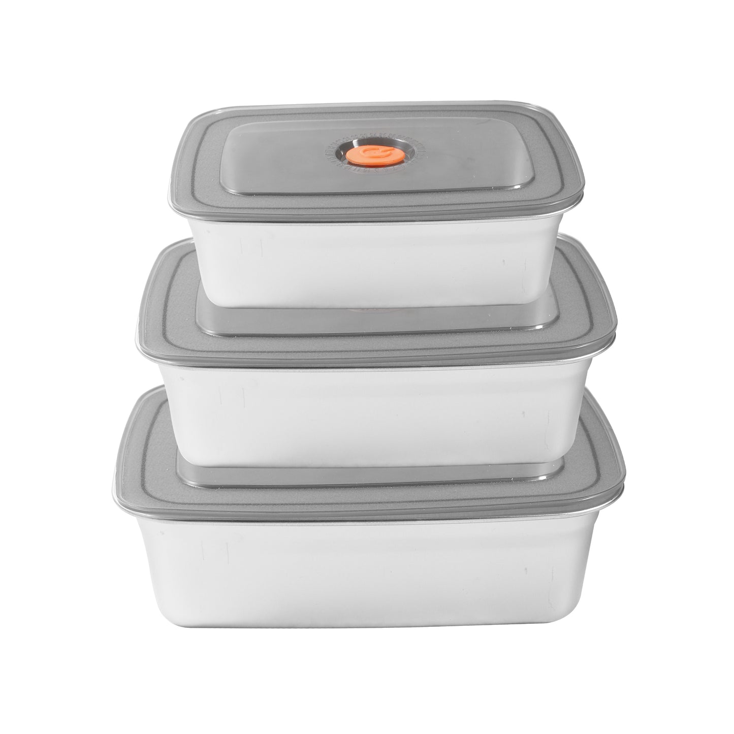 Rectangular Stainless Steel Food Container Set / 3PCS
