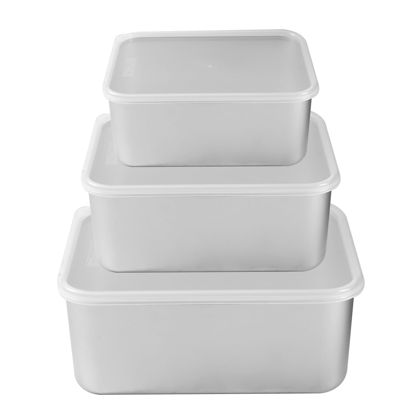 Rectangular Stainless Steel Food Container Set / 3PCS