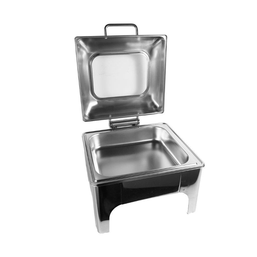 chafing dish-Stainless Steel Chafing Dish Banquet Food Warmer Glass Top Display 6 Litre-Classic Homeware & Gifts