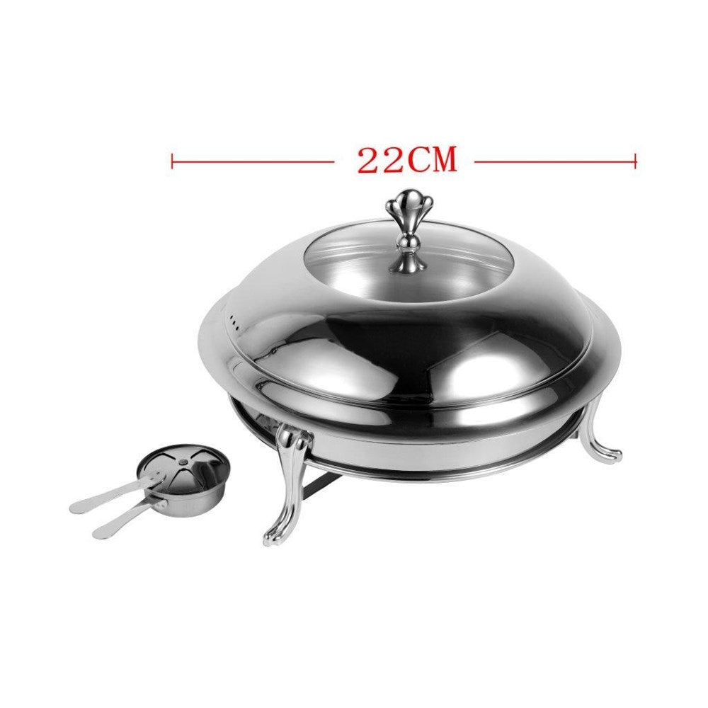 chafing dish-Stainless Steel Chafing Dish Deluxe Quality Banquet Food Warmer 22 cm-Classic Homeware & Gifts