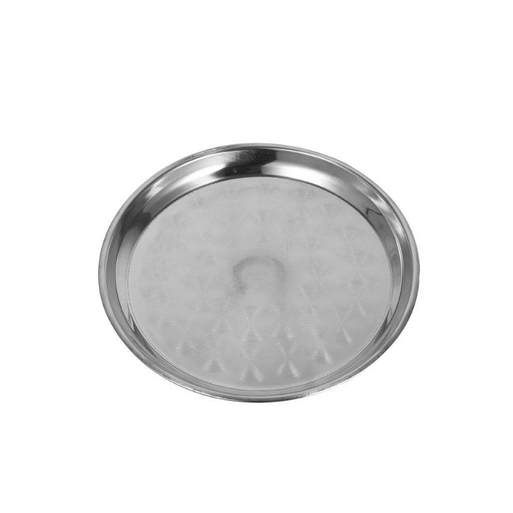 dollar store-Stainless Steel 30 cm Round Serving Tray-Classic Homeware & Gifts