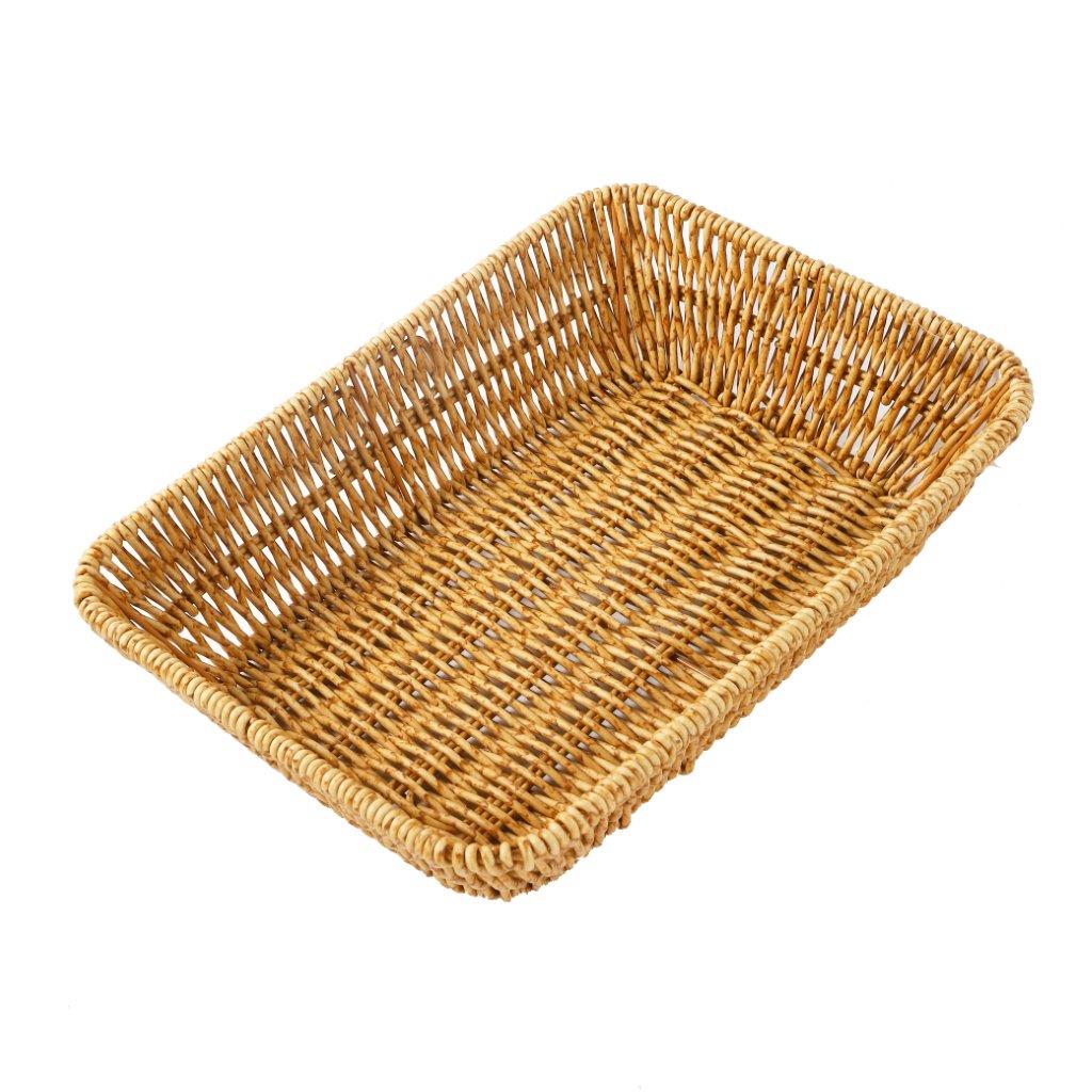 Handmade Wicker Basket Rattan Fruit Basket 28*20.5*7
