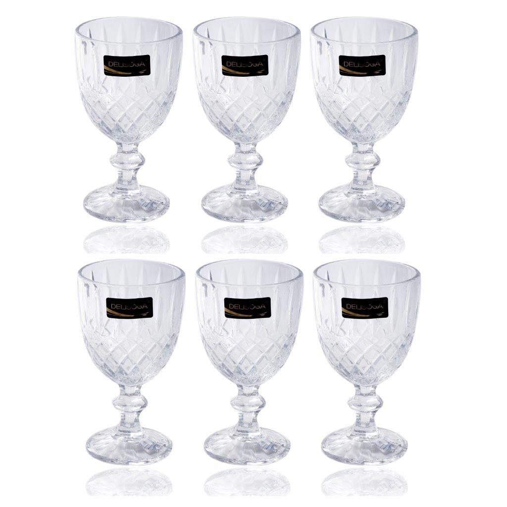 Glass Footed Drinking Tumbler Set of 6 Pcs