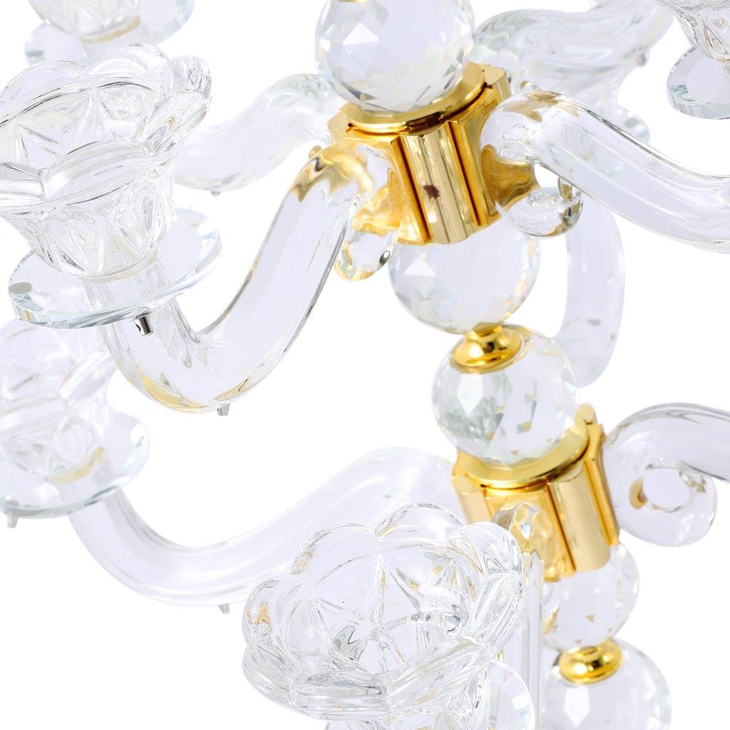 Home Decor Crystal Decor Table Top Candleholder 9 Arms 45 cm