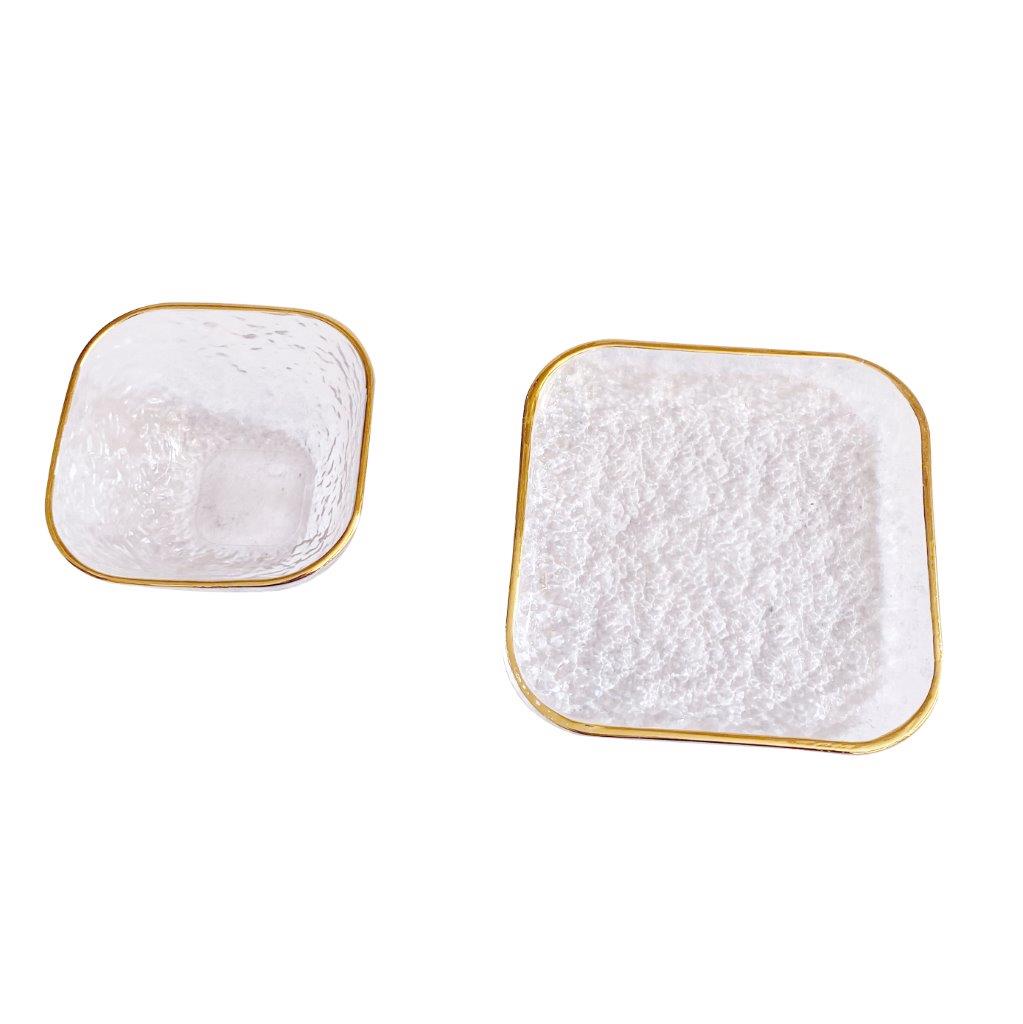 Crystal Glass Ice Cream and Dessert Bowl and Plate Set of 12 Pcs 10.5*5.2/15 cm