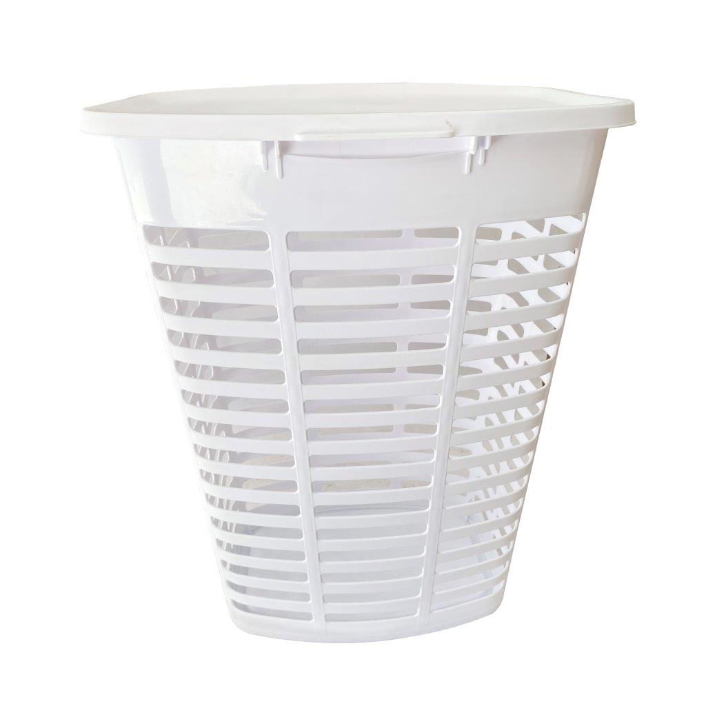 Multipurpose Plastic Laundry Hamper Basket with Lid 44*34*57 cm