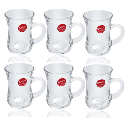 Premium Lead Free Glass Tea Cup Set of 6 pcs 145 ml (37229)