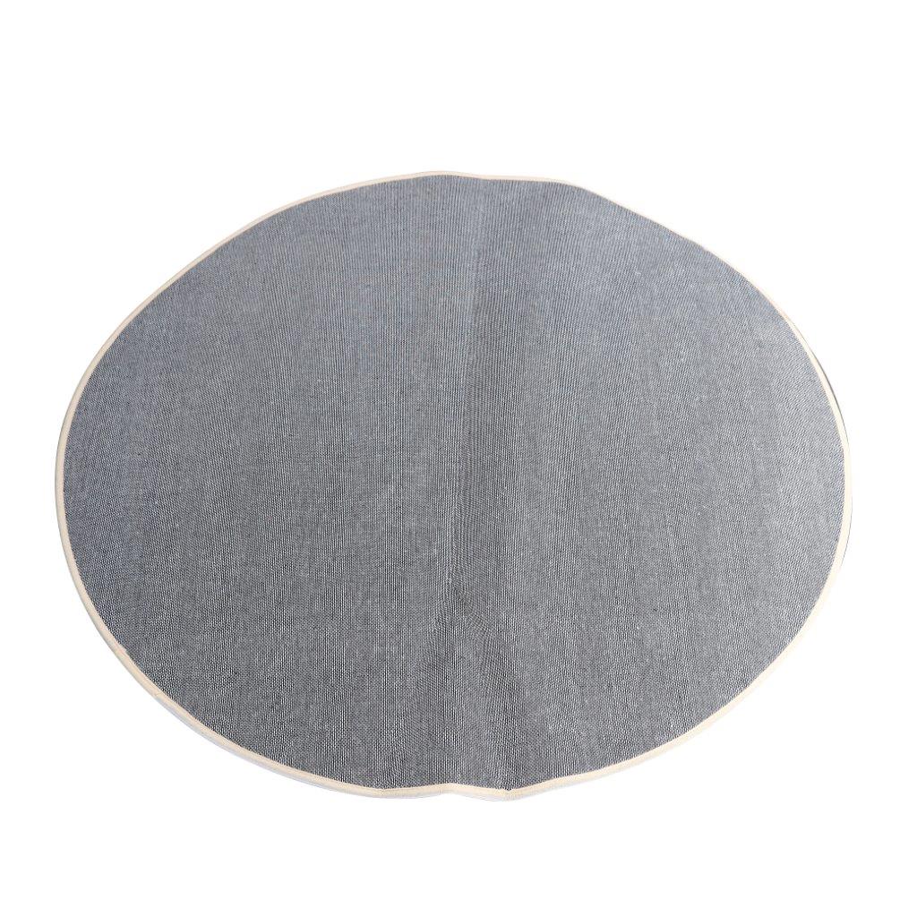 Fluffy Super Soft Greek Key Design Non Slip Waterproof Floor Mat 100*100 cm