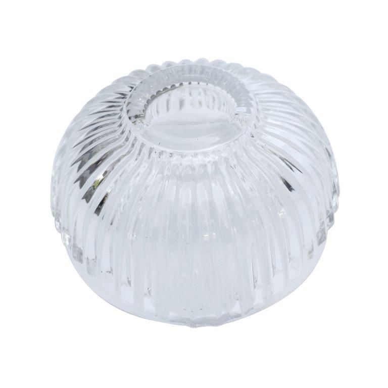 Crystal Glass Round Sugar Bowl Candy Jar with Lid