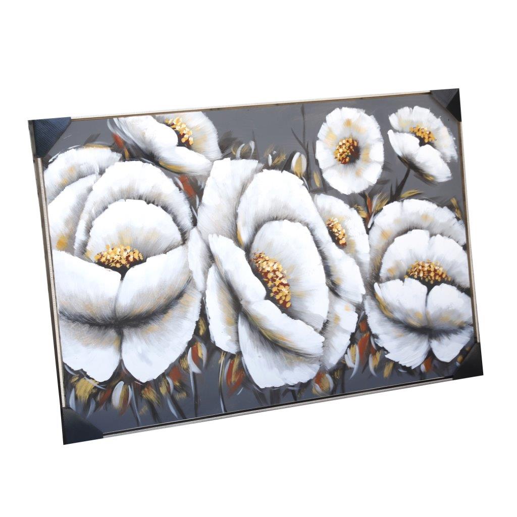 Home Decor Landscape Canvas Wall Art Abstract Orchid Blossom Oil Painting PVC Frame 80*120*3.5 cm