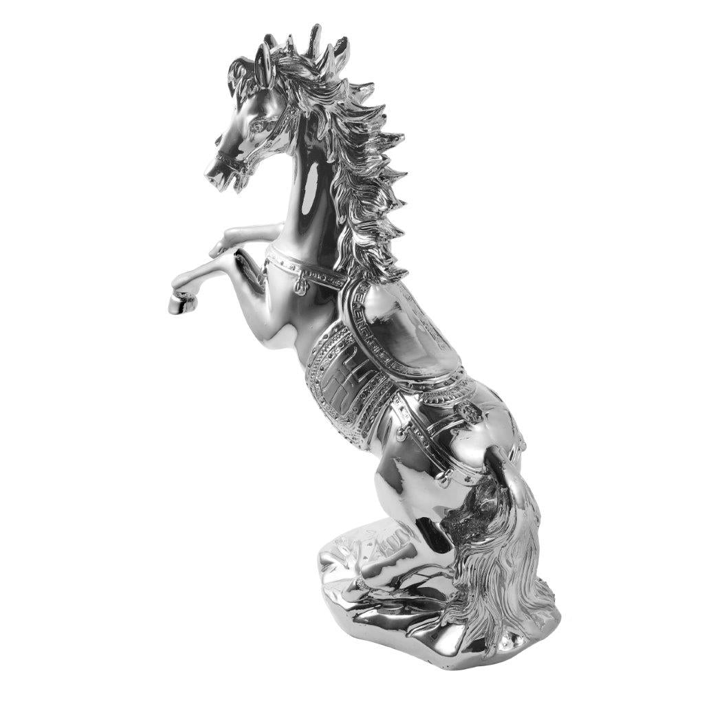 Silver Sculpture Statue Resin Figurine Horse 34*15*44 cm