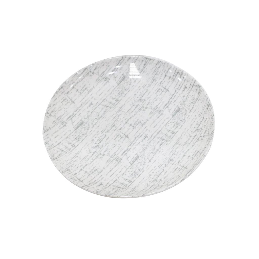 أواني تقديم الميلامين أواني العشاء طبق عشاء سادة أبيض 16 بوصة