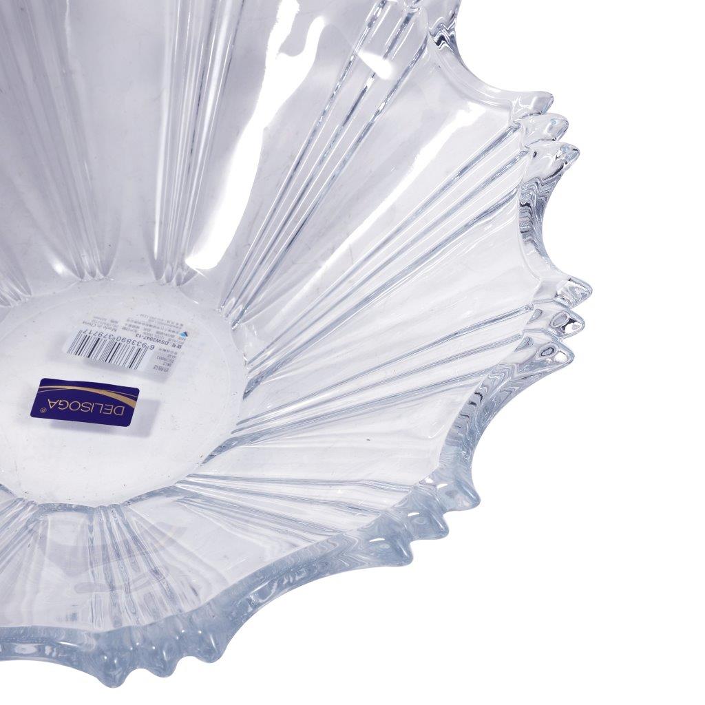 Crystal Cut Glass Fruit and Salad Pasta Serving Bowl 32*9 cm