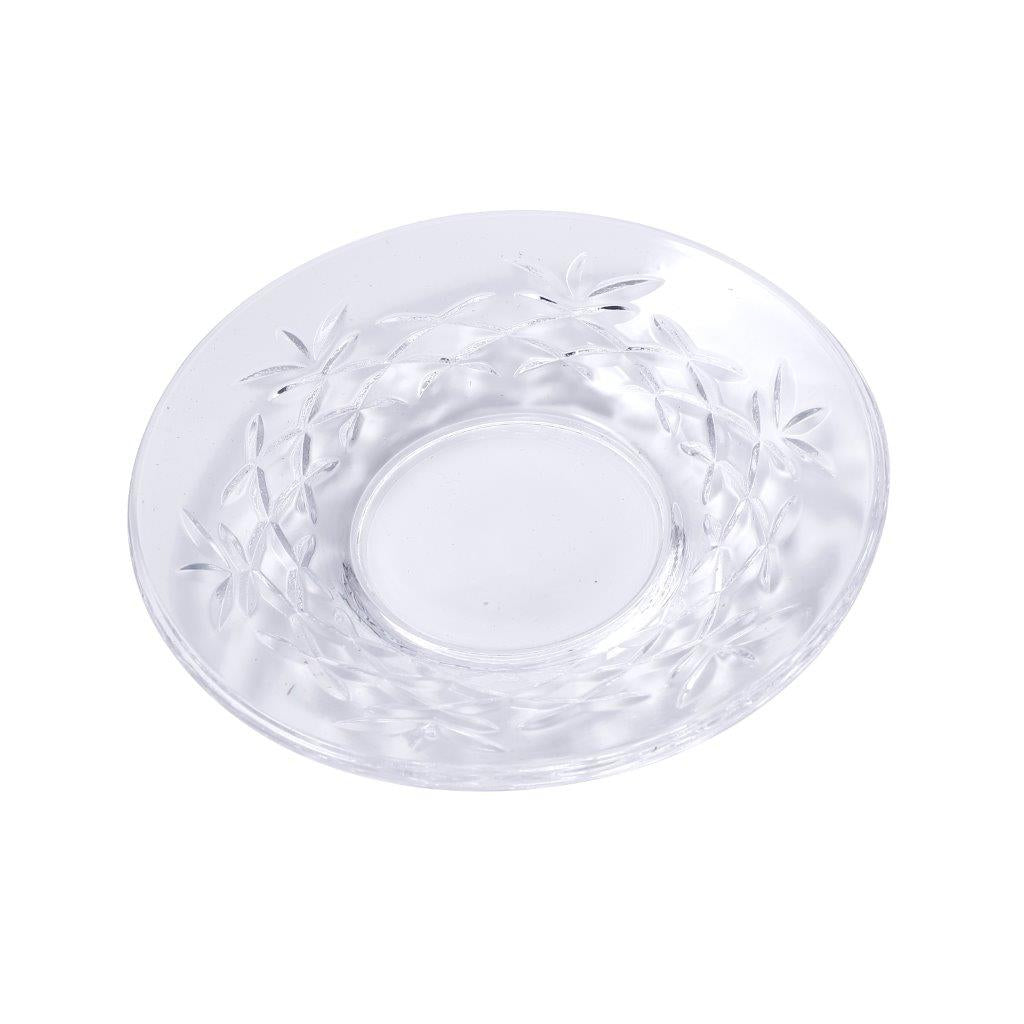 Premium Clear Glass Tea cup with Saucer Set of 6 Pcs 11/110 ml