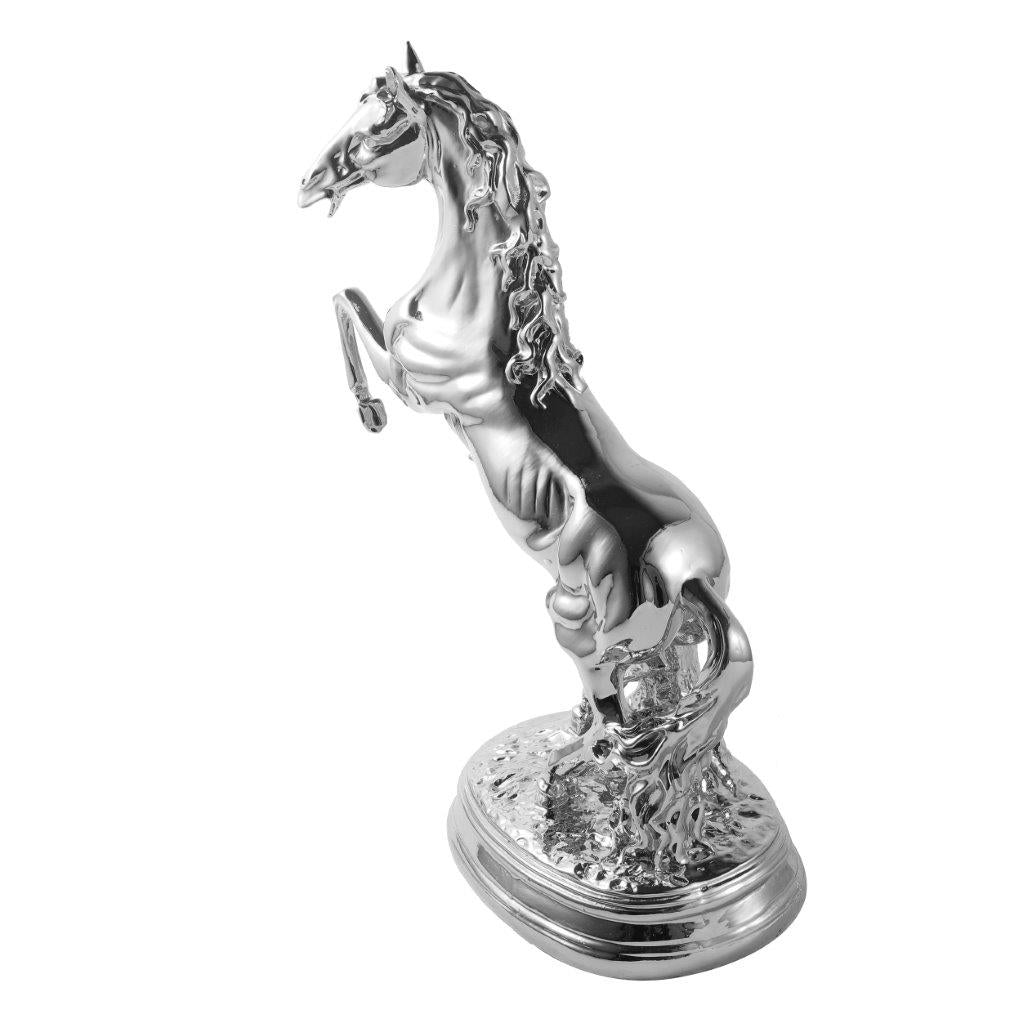 Silver Sculpture Statue Resin Figurine Horse 30*15*44 cm