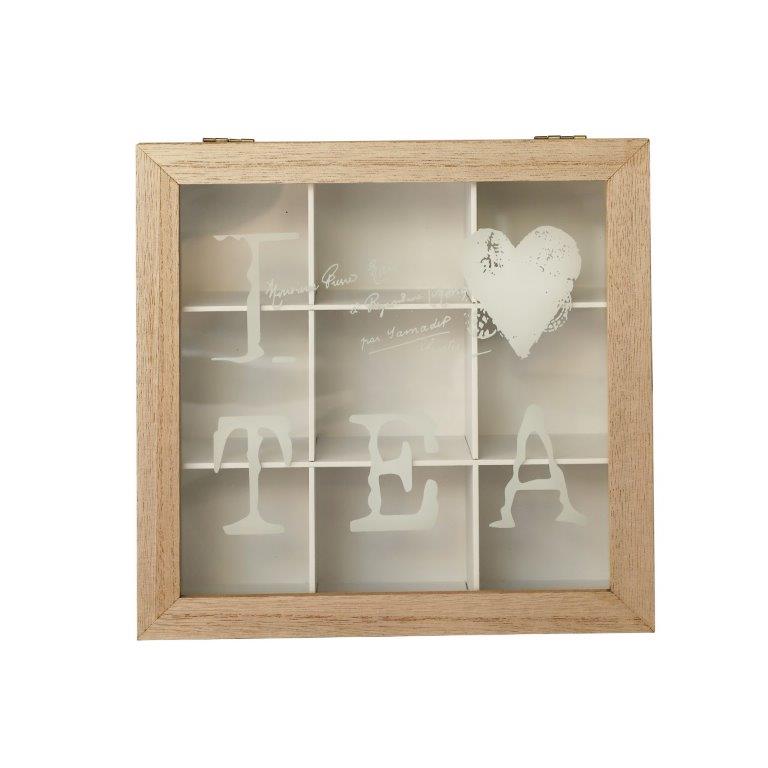 Premium Quality Abstract Design MDF Rectangular Tea Bag Storage Box