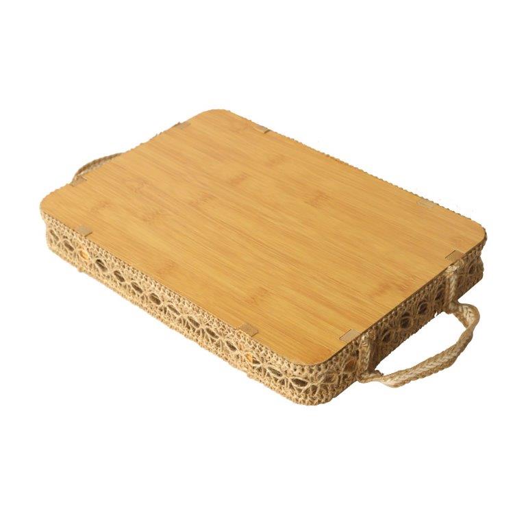 Abstract Deco Food Tray MDF Rectangle Serving Tray Set of 2 Pcs