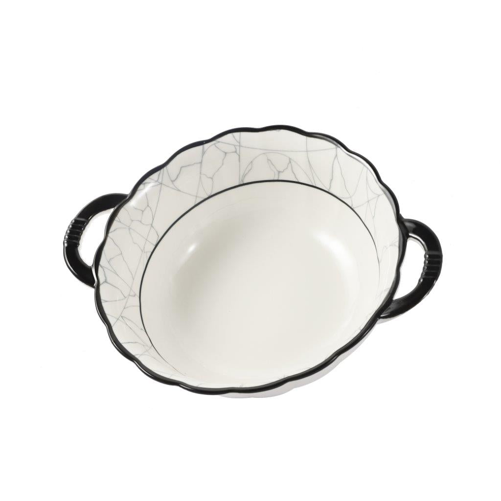 Abstract Print Ceramic Tableware Oval Serving Dish Plate 9.5 cm