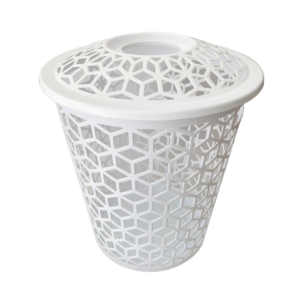 Multipurpose Plastic Laundry Hamper Basket with Lid 40*40*46 cm