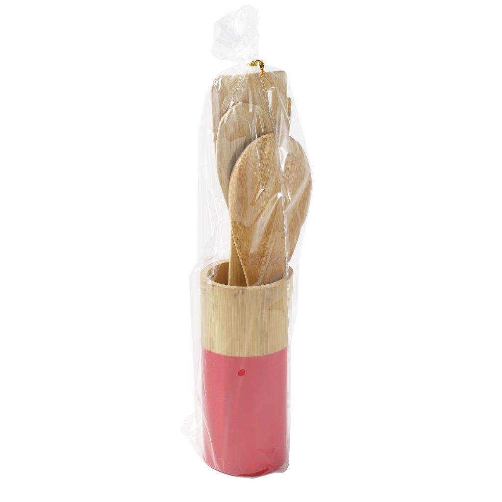 Bamboo Utensils Non Stick Spatula Set of 4 Pcs