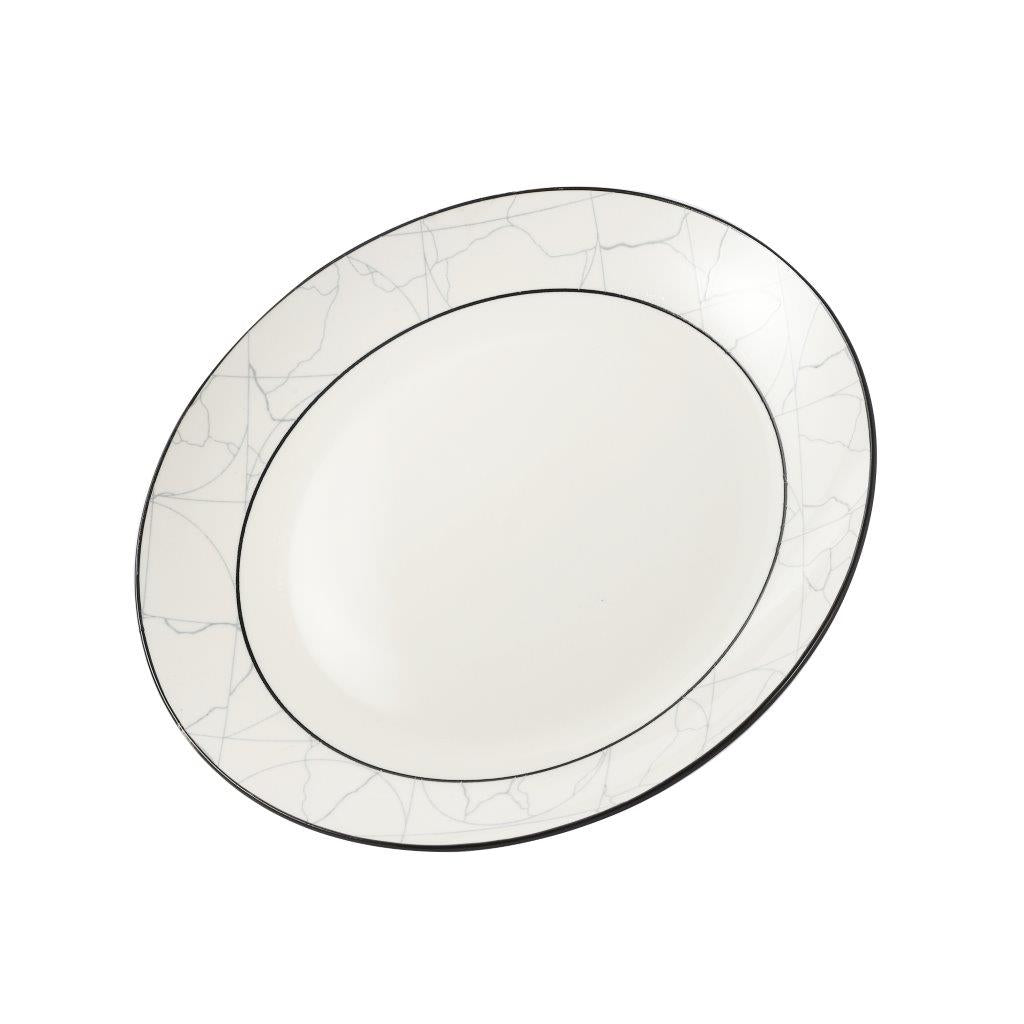 Abstract Print Ceramic Tableware Round Serving Dinner Plate 10.5 cm