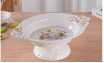 صينية تقديم الخضروات المصنوعة من الميلامين ذات القاعدة المزخرفة بالزهور CJ61-14