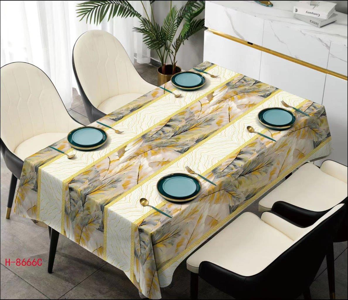 غطاء طاولة من مادة PVC بتصميم تجريدي فاخر، مقاس 1.37*20 متر