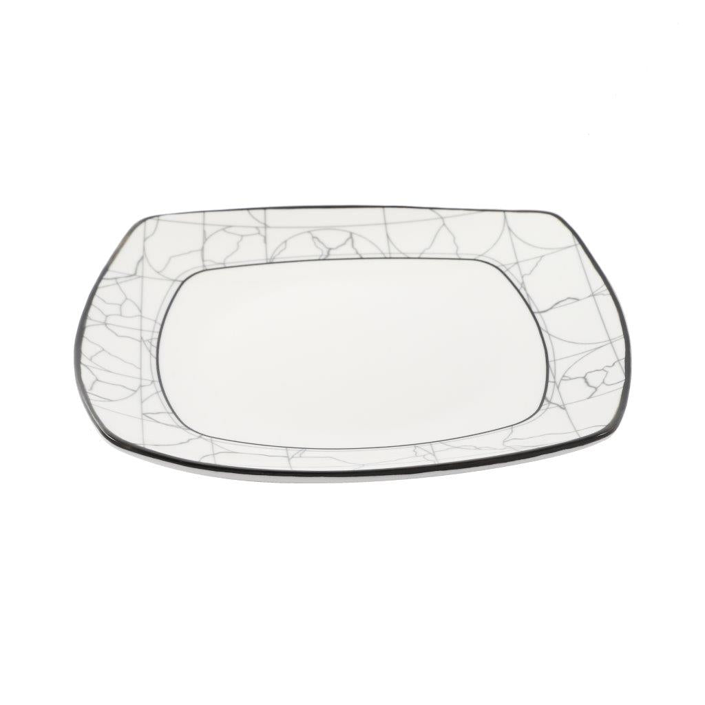 Abstract Print Ceramic Tableware Round Serving Dish Plate 9.5 cm