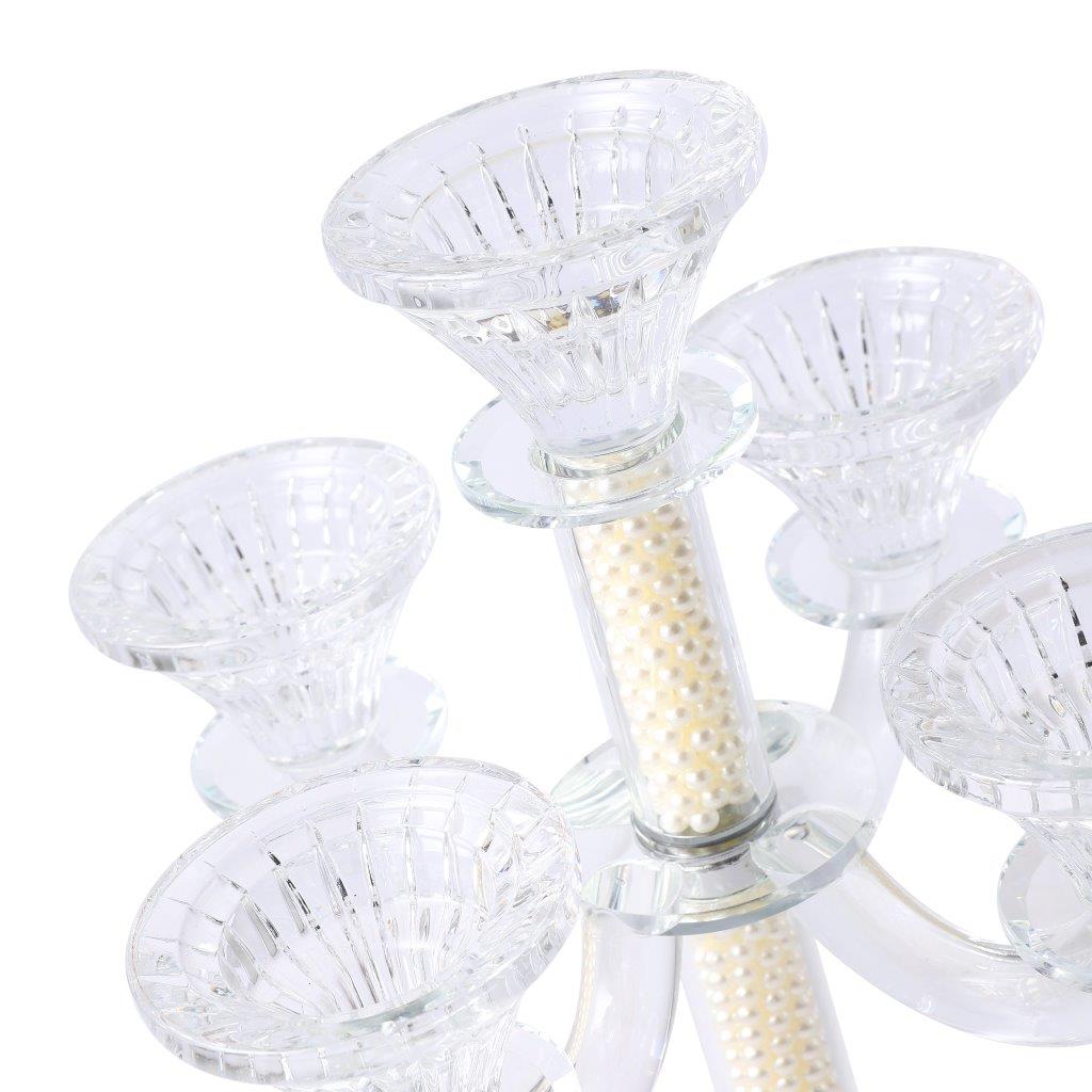 Home Decor Crystal Decor Table Top Candleholder 3 Arms 28 cm