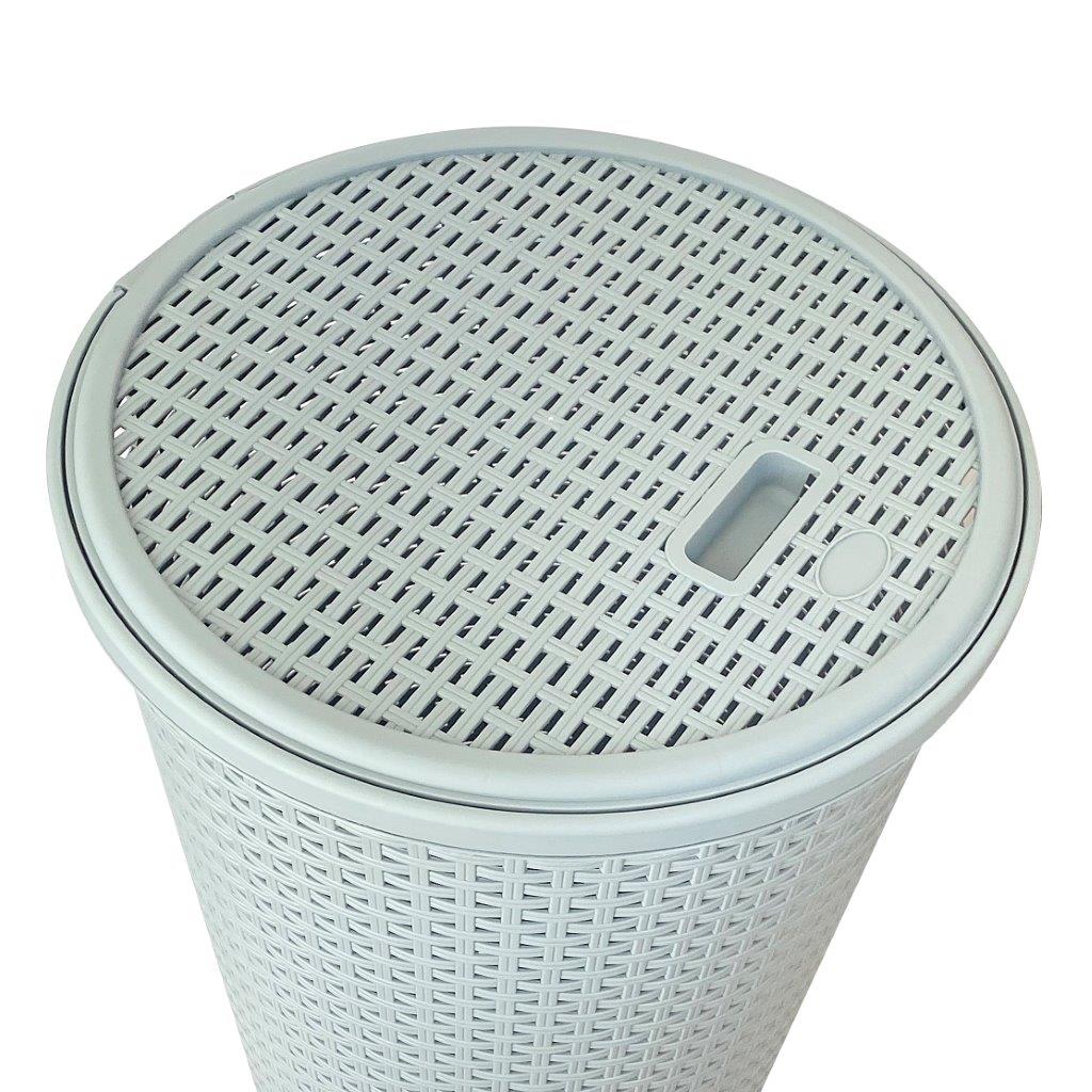 Multipurpose Plastic Laundry Hamper Basket with Lid 42*42*51 cm