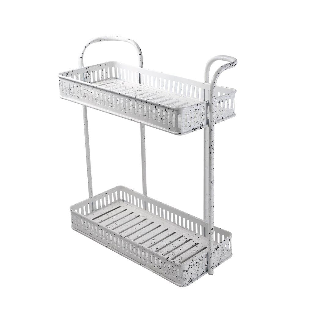 Heavy Duty Metal 2 Tier Dish Drainer Cutlery Stand for Kitchen 42*25*40 cm