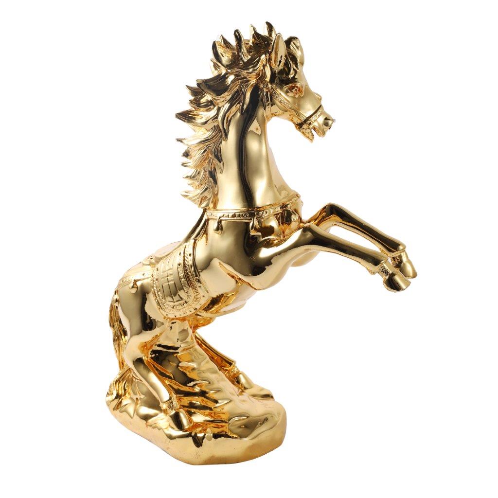 Gold Sculpture Statue Resin Figurine Horse 34*15*44 cm
