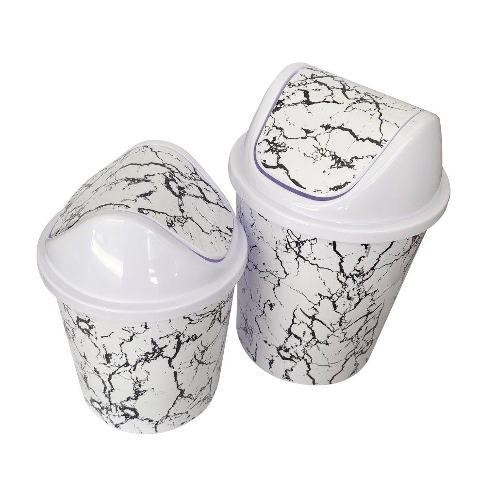Multi Color Swing Top Rubbish Bin 27*27*31 cm