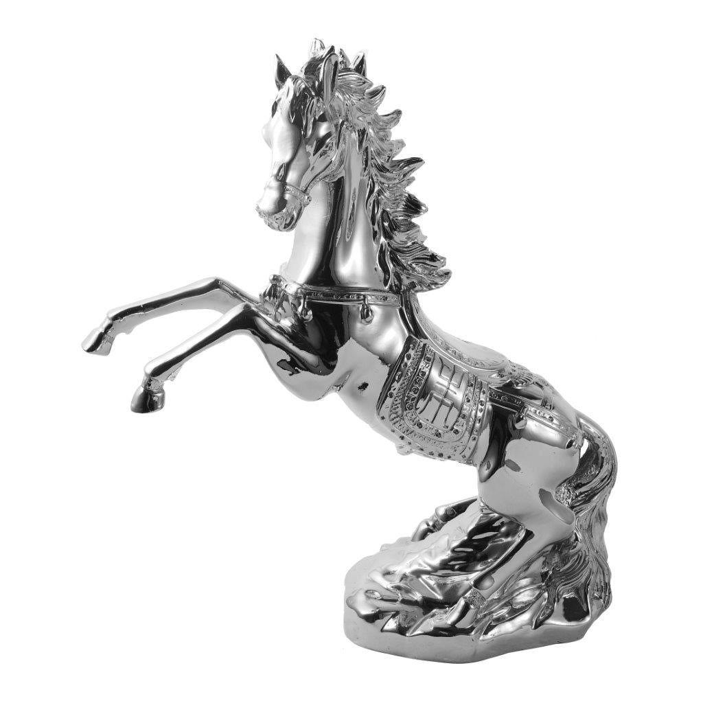 Silver Sculpture Statue Resin Figurine Horse 34*15*44 cm