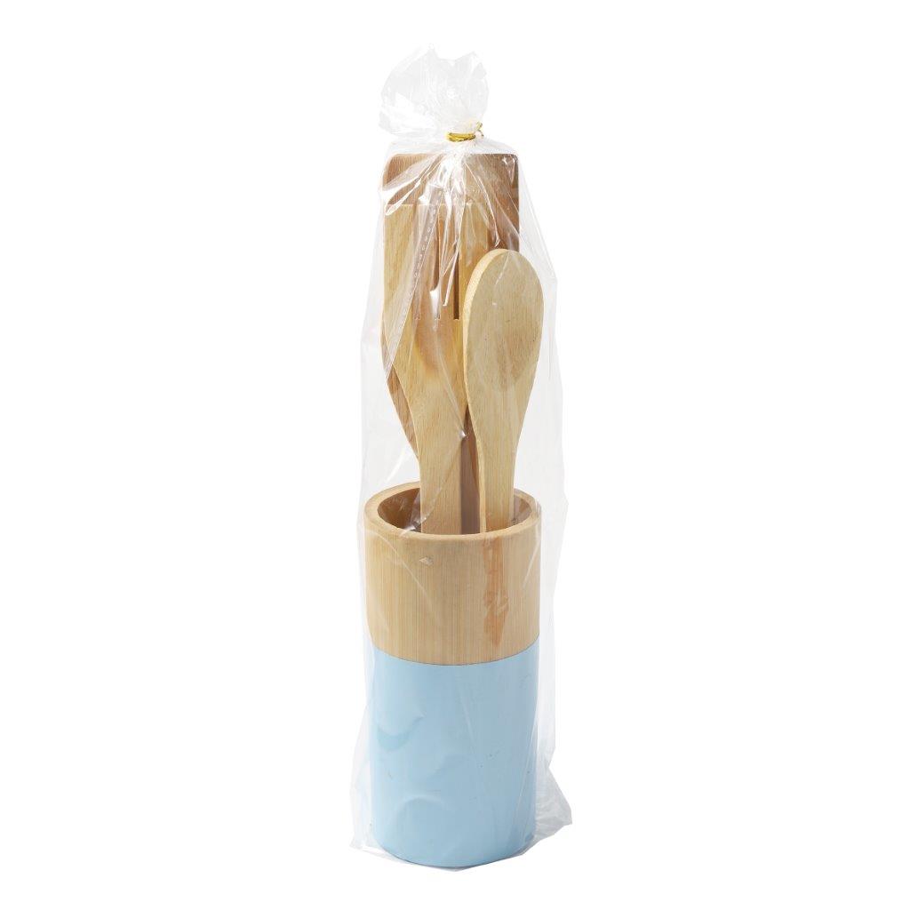 Bamboo Utensils Non Stick Spatula Set of 4 Pcs
